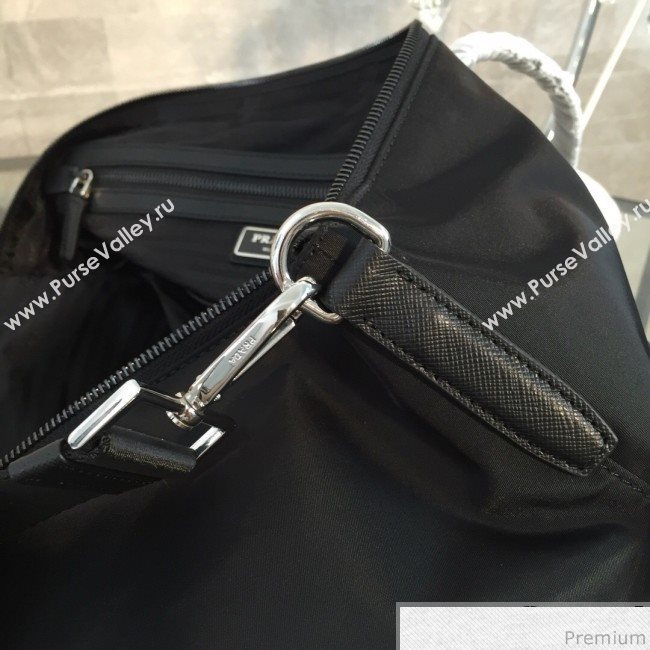 Prada Nylon Logo Top Handle Bag 2VG024 Black/Grey 2019 (NANA-9030721)