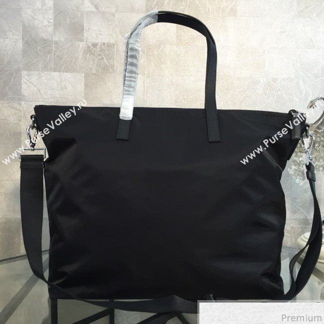 Prada Nylon Logo Top Handle Bag 2VG024 Black/Multicolor 2019 (NANA-9030722)