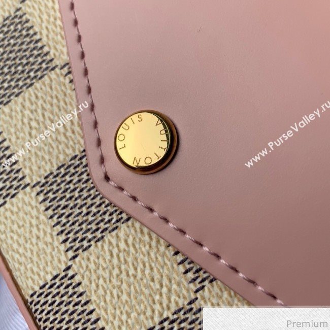 Louis Vuitton Pochette Félicie Clutch with Chain N60235 Damier Azur Canvas/Pink 2019 (KD-9041130)