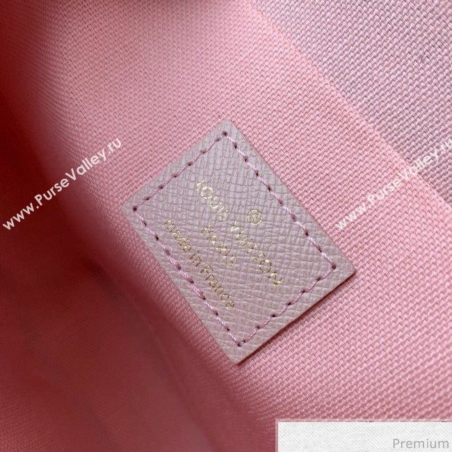 Louis Vuitton Pochette Félicie Clutch with Chain N60235 Damier Azur Canvas/Pink 2019 (KD-9041130)