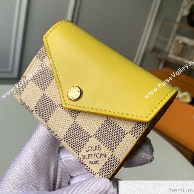 Louis Vuitton Zoé Wallet N60220 Damier Azur Canvas/Yellow (KD-9041131)