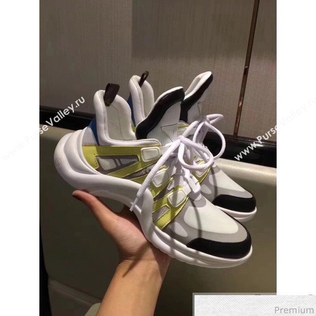 Louis Vuitton Sci-fi Sneakers Yellow/White/Grey/Black 2018 (GD1038-8011314)