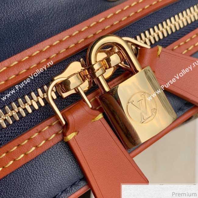 Louis Vuitton Mini Luggage Top Handle Bag M53782 Navy Blue/Caramel 2019 (KD-9041134)