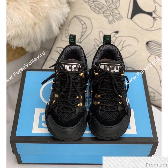 Gucci Flashtrek Sneaker 543289 Black 2018(Top Quality) (ALZ-9030812)