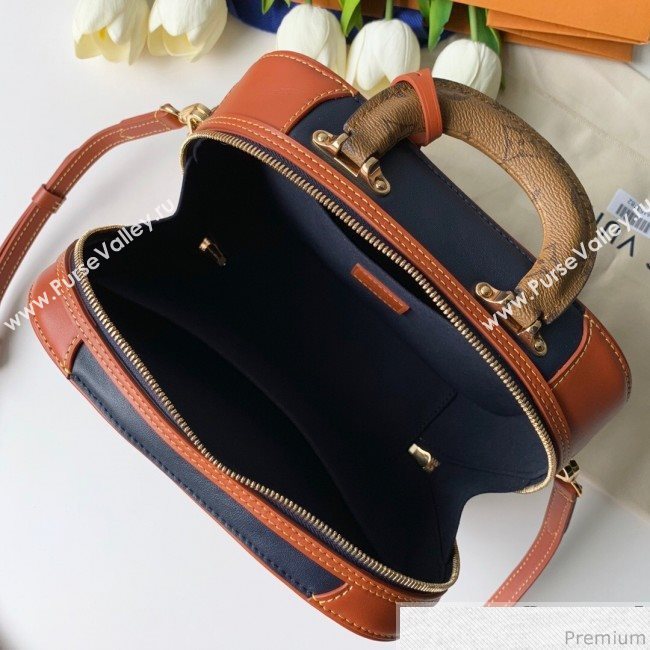 Louis Vuitton Mini Luggage Top Handle Bag M53782 Navy Blue/Caramel 2019 (KD-9041134)