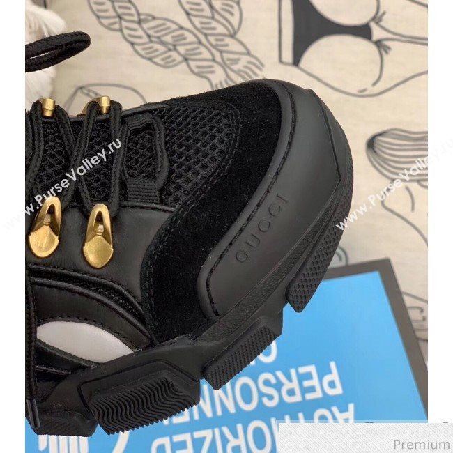 Gucci Flashtrek Sneaker 543289 Black 2018(Top Quality) (ALZ-9030812)