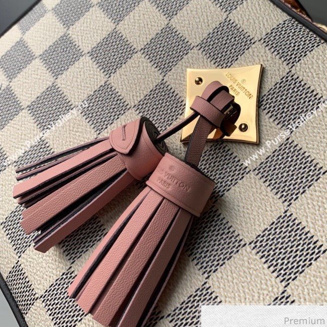 Louis Vuitton Saintonge Top Handle Bag N40155 Damier Azur Canvas/Pink 2019 (KD-9041135)