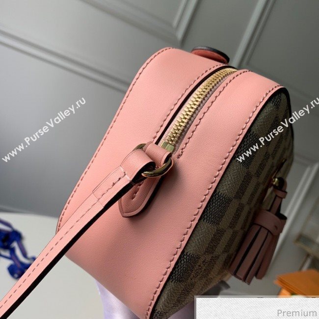 Louis Vuitton Saintonge Top Handle Bag N40155 Damier Azur Canvas/Pink 2019 (KD-9041135)