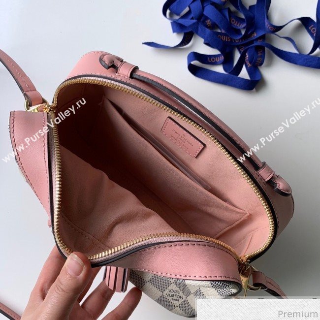 Louis Vuitton Saintonge Top Handle Bag N40155 Damier Azur Canvas/Pink 2019 (KD-9041135)