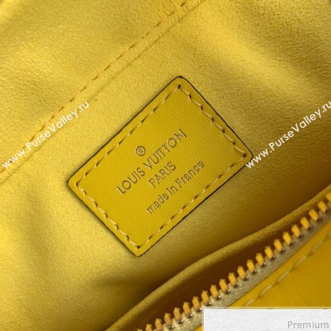 Louis Vuitton Saintonge Top Handle Bag N40154 Damier Azur Canvas/Yellow 2019 (KD-9041136)