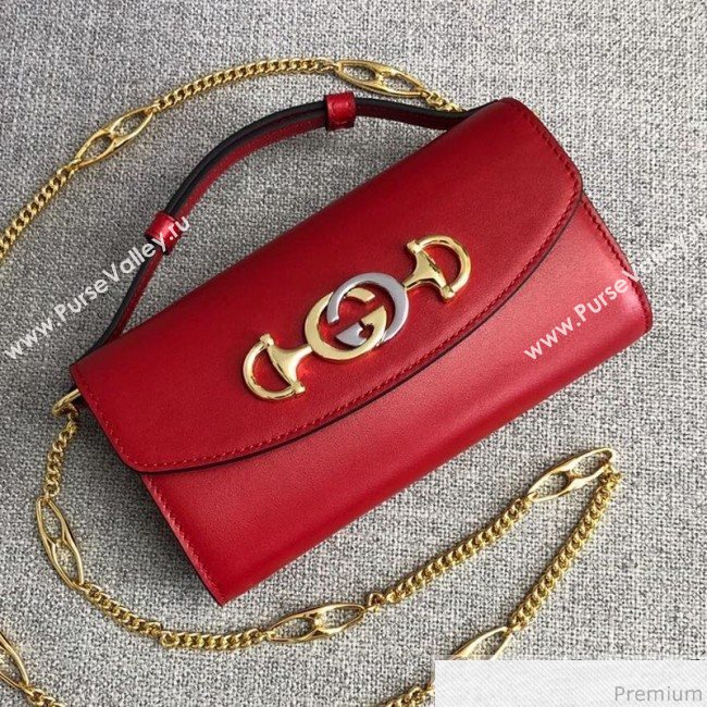 Gucci Zumi Smooth Leather Mini Shoulder Bag 564718 Red 2019 (PYQ-9041211)