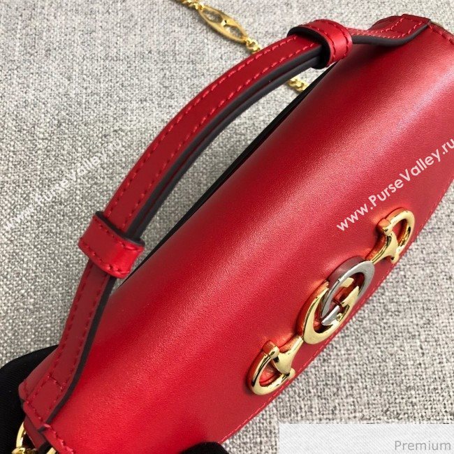 Gucci Zumi Smooth Leather Mini Shoulder Bag 564718 Red 2019 (PYQ-9041211)