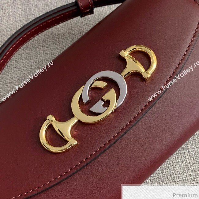 Gucci Zumi Smooth Leather Mini Shoulder Bag 564718 Burgundy 2019 (PYQ-9041209)