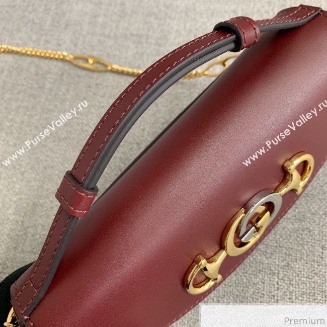 Gucci Zumi Smooth Leather Mini Shoulder Bag 564718 Burgundy 2019 (PYQ-9041209)