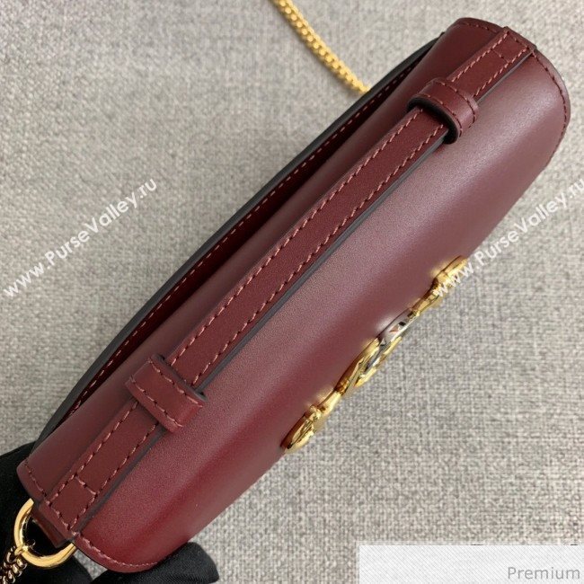 Gucci Zumi Smooth Leather Mini Shoulder Bag 564718 Burgundy 2019 (PYQ-9041209)