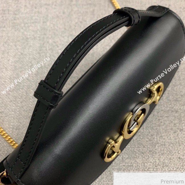 Gucci Zumi Smooth Leather Mini Shoulder Bag 564718 Black 2019 (PYQ-9041210)