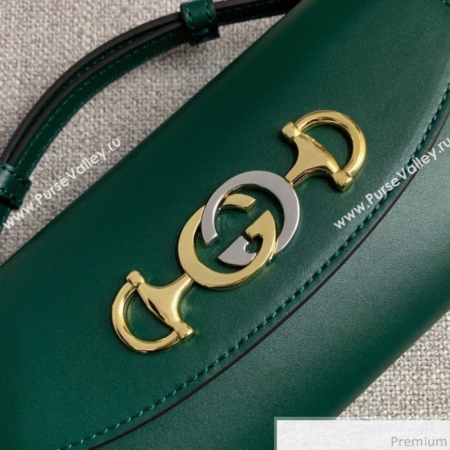 Gucci Zumi Smooth Leather Mini Shoulder Bag 564718 Green 2019 (PYQ-9041207)
