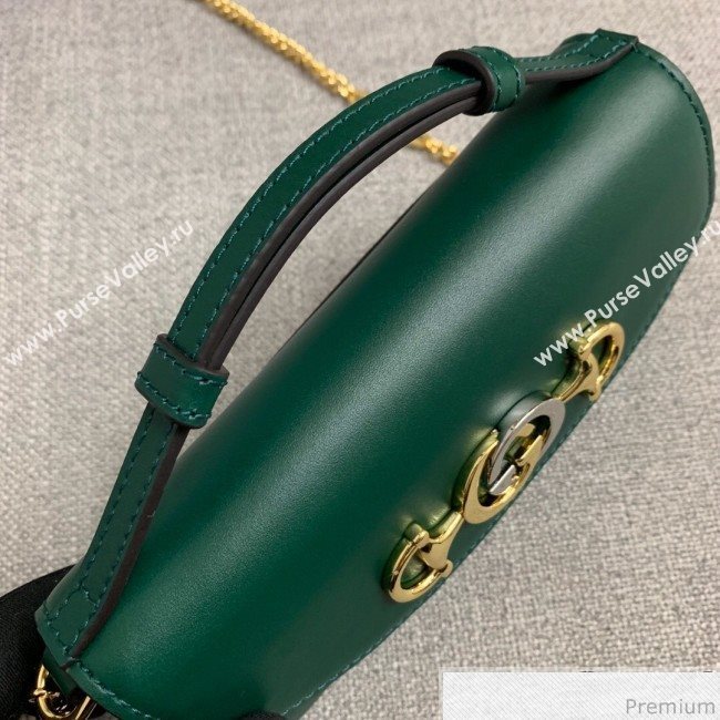 Gucci Zumi Smooth Leather Mini Shoulder Bag 564718 Green 2019 (PYQ-9041207)