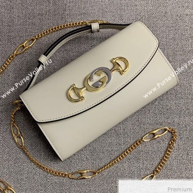Gucci Zumi Smooth Leather Mini Shoulder Bag 564718 White 2019 (PYQ-9041208)