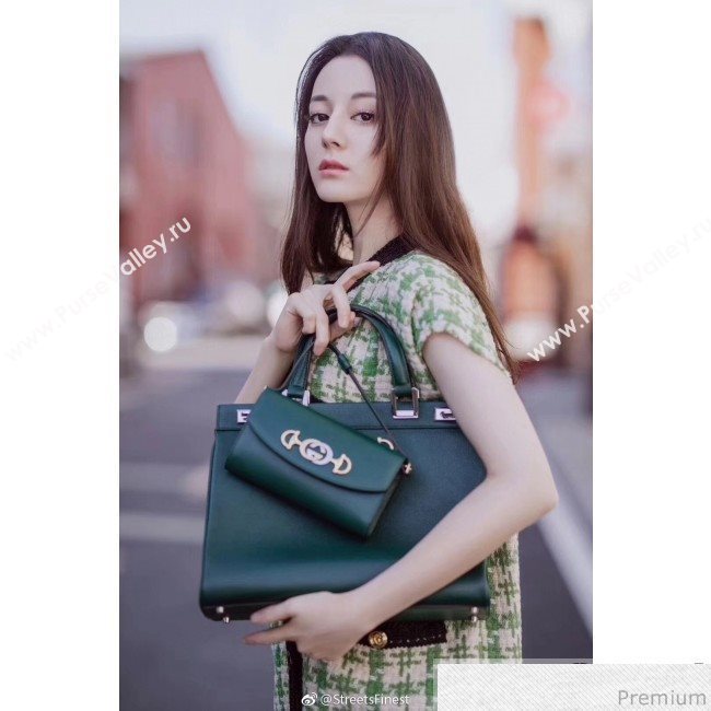 Gucci Zumi Smooth Leather Mini Shoulder Bag 564718 Green 2019 (PYQ-9041207)