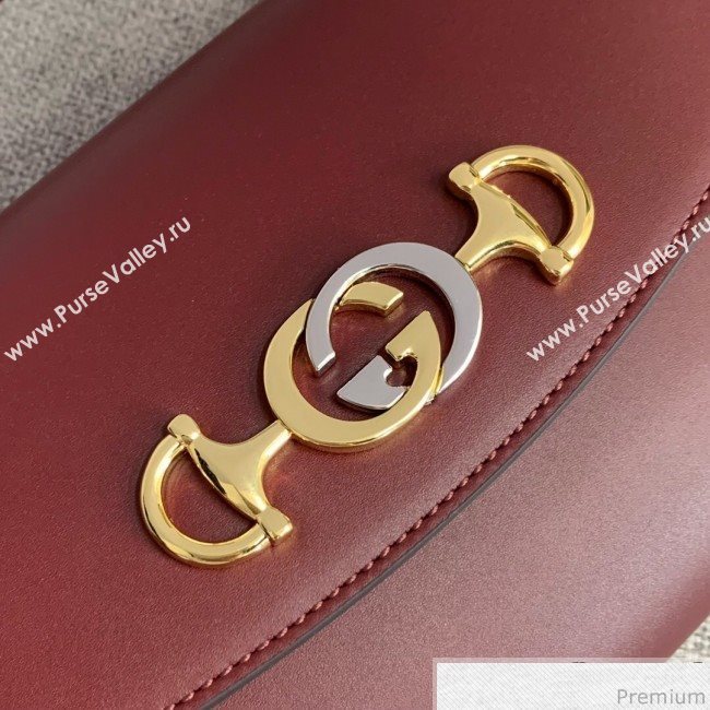 Gucci Zumi Smooth Leather Small Shoulder Bag 572375 Burgundy 2019 (PYQ-9041214)