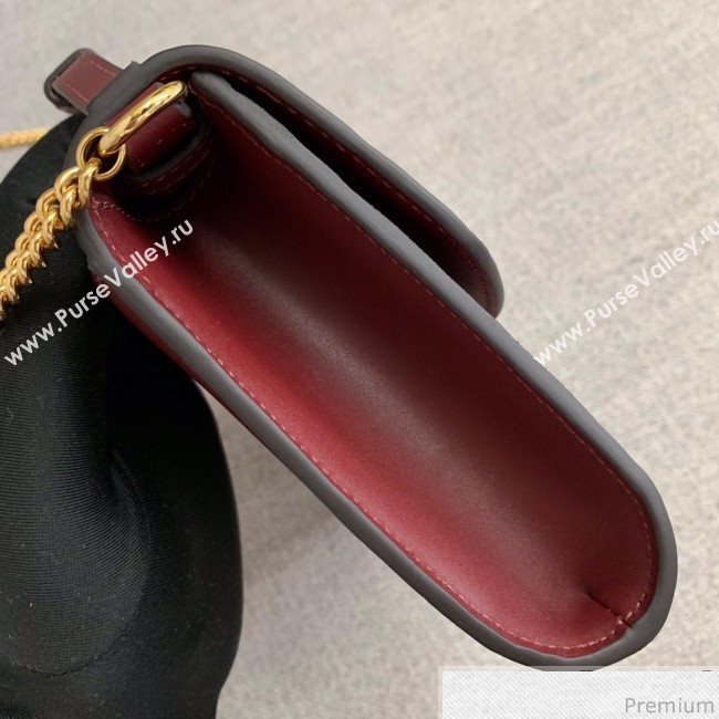 Gucci Zumi Smooth Leather Small Shoulder Bag 572375 Burgundy 2019 (PYQ-9041214)