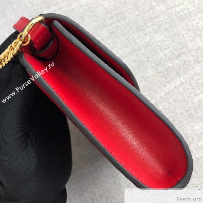 Gucci Zumi Smooth Leather Small Shoulder Bag 572375 Red 2019 (PYQ-9041216)