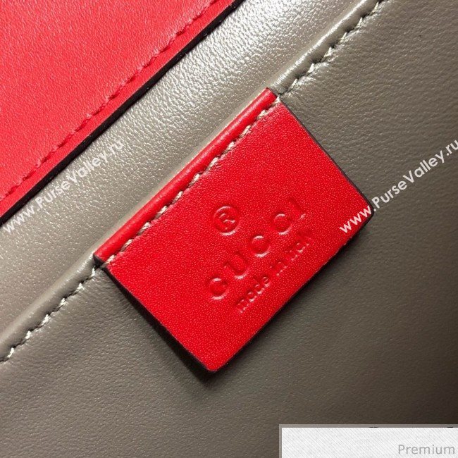 Gucci Zumi Smooth Leather Small Shoulder Bag 572375 Red 2019 (PYQ-9041216)