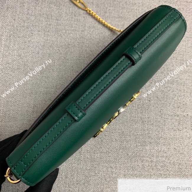 Gucci Zumi Smooth Leather Small Shoulder Bag 572375 Green 2019 (PYQ-9041212)
