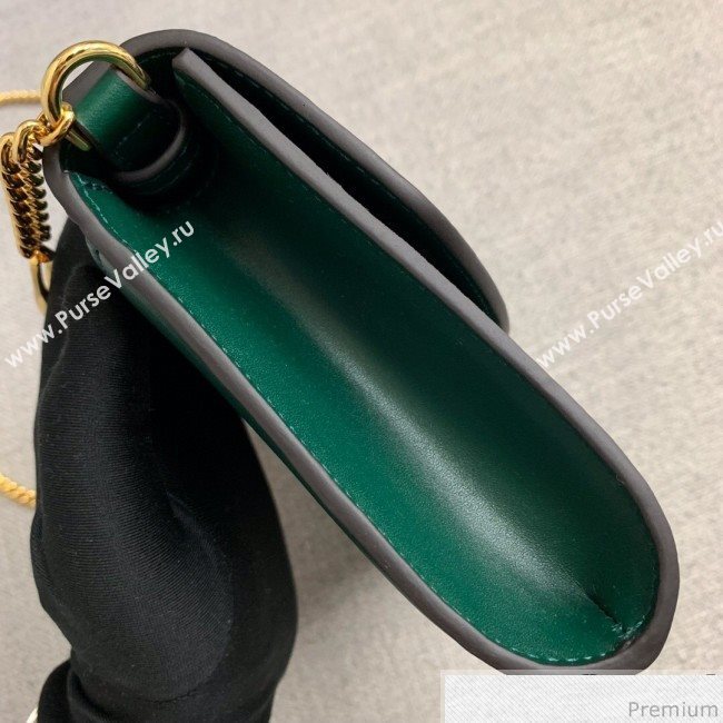 Gucci Zumi Smooth Leather Small Shoulder Bag 572375 Green 2019 (PYQ-9041212)