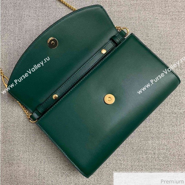 Gucci Zumi Smooth Leather Small Shoulder Bag 572375 Green 2019 (PYQ-9041212)