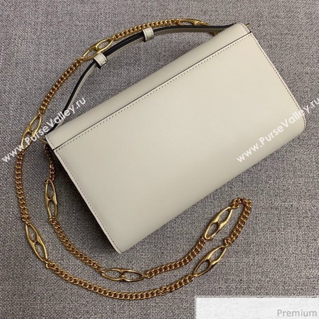 Gucci Zumi Smooth Leather Small Shoulder Bag 572375 White 2019 (PYQ-9041213)