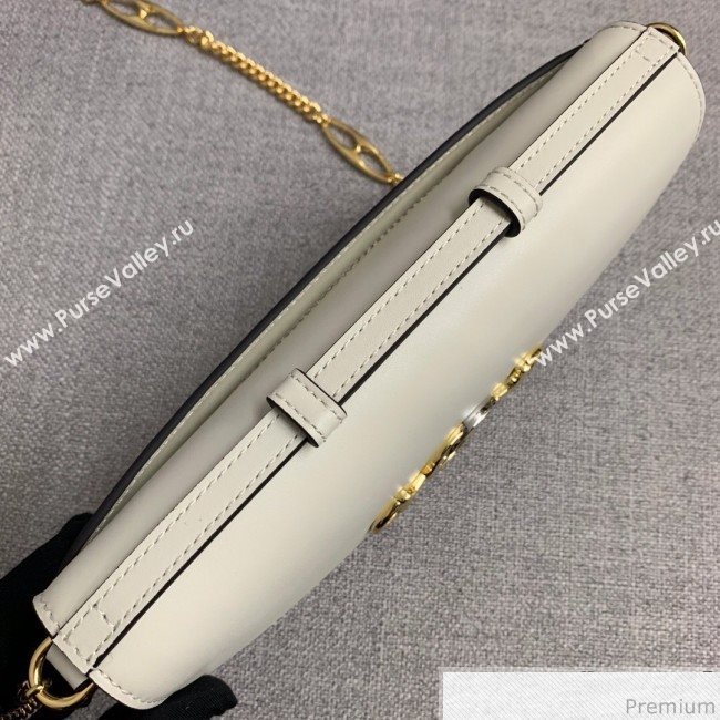 Gucci Zumi Smooth Leather Small Shoulder Bag 572375 White 2019 (PYQ-9041213)