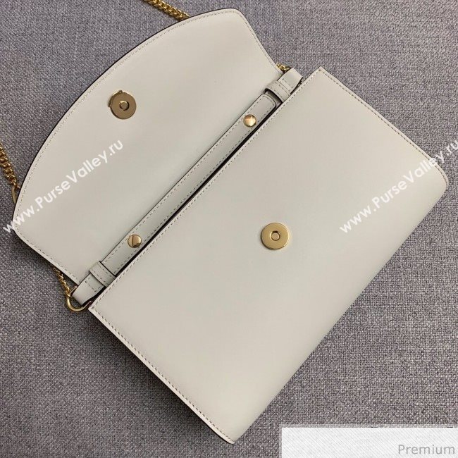 Gucci Zumi Smooth Leather Small Shoulder Bag 572375 White 2019 (PYQ-9041213)