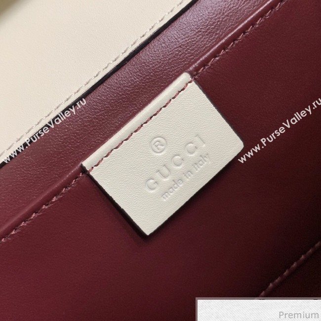 Gucci Zumi Smooth Leather Small Shoulder Bag 572375 White 2019 (PYQ-9041213)