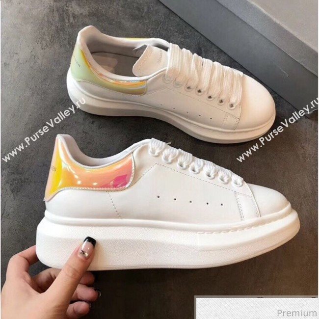 Alexander McQueen Oversized Sneaker with Neon Back White/Yellow(For Man and Woman) (EM-9030923)