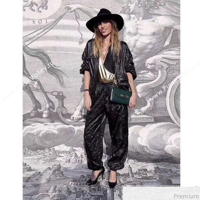 Gucci Zumi Smooth Leather Small Shoulder Bag 572375 Green 2019 (PYQ-9041212)