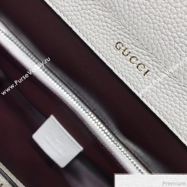 Gucci Zumi Grainy Leather Medium Top Handle Bag ‎564714 White 2019 (JM-9041217)