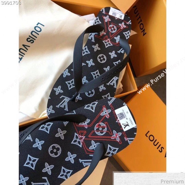 Louis Vuitton Mens Molitor Thong Sandals on Monogram Insock 1A45VG 2019 (EM-9030927)