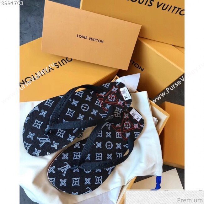 Louis Vuitton Mens Molitor Thong Sandals on Monogram Insock 1A45VG 2019 (EM-9030927)