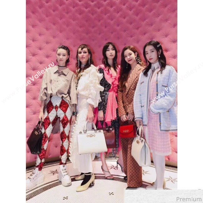 Gucci Zumi Grainy Leather Medium Top Handle Bag ‎564714 Burgundy 2019 (JM-9041219)