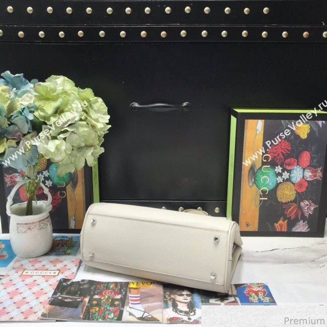 Gucci Zumi Grainy Leather Small Top Handle Bag ‎569712 White 2019 (JM-9041221)