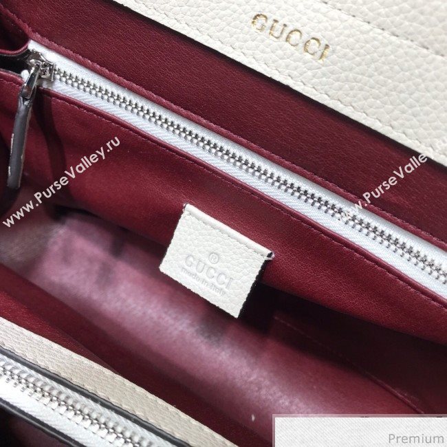 Gucci Zumi Grainy Leather Small Top Handle Bag ‎569712 White 2019 (JM-9041221)
