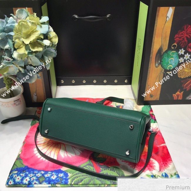 Gucci Zumi Grainy Leather Small Top Handle Bag ‎569712 Green 2019 (JM-9041222)