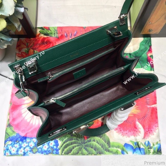 Gucci Zumi Grainy Leather Small Top Handle Bag ‎569712 Green 2019 (JM-9041222)