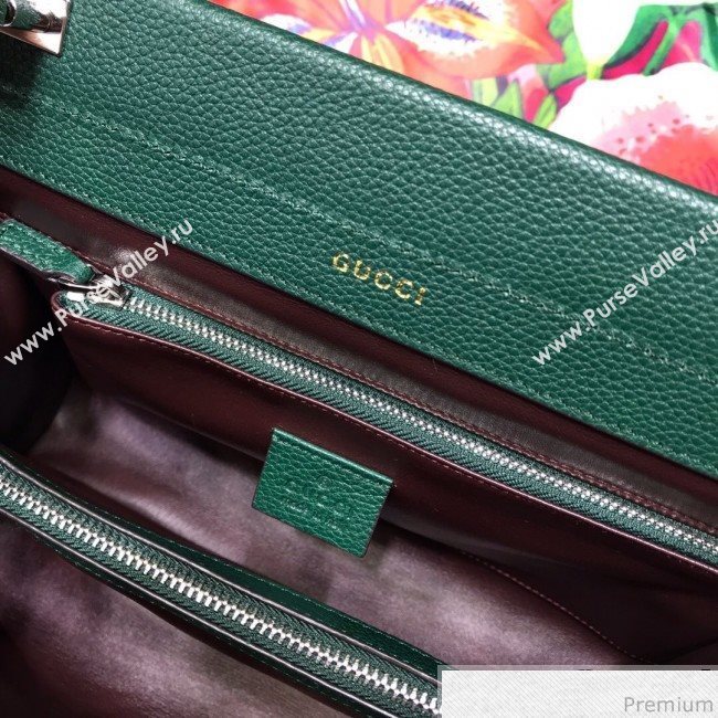 Gucci Zumi Grainy Leather Small Top Handle Bag ‎569712 Green 2019 (JM-9041222)
