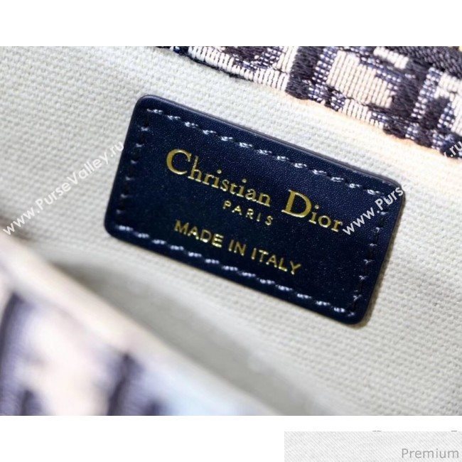 Dior Dioraddict Oblique Canvas Flap Bag Blue 2018 (XXG-9040859)