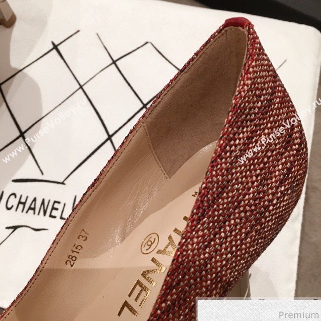 Chanel Pointed Heel Pump Red 2019 (KL-9041649)