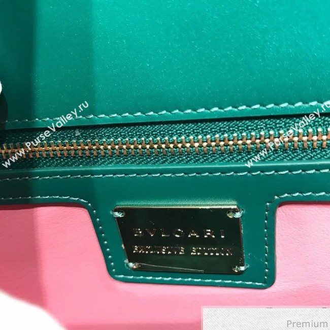 Bvlgari Serpenti Forever Flap Shoulder Bag 27cm Green/Pink (BGJ-9041142)