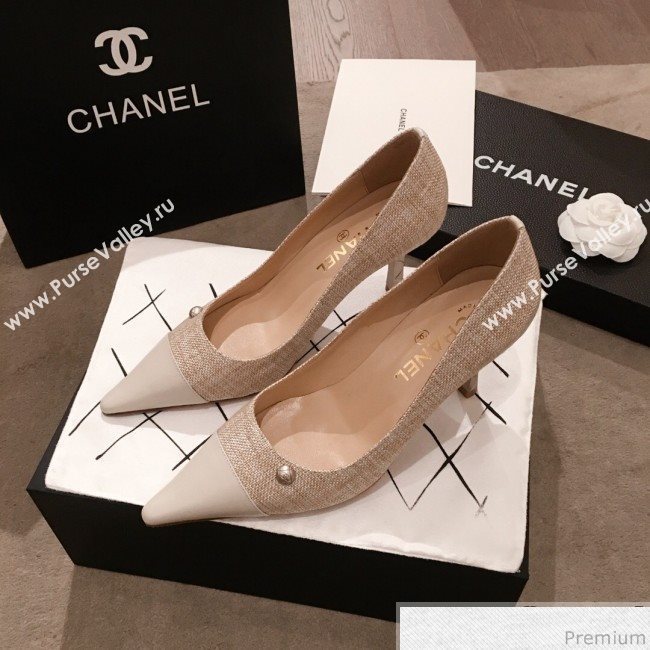 Chanel Pointed Heel Pump Pale Gray 2019 (KL-9041650)